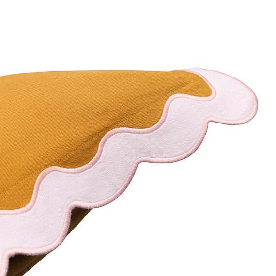 Чехол на подушку с контрастным кантом розового цвета из коллекции Trendy Ruffles, 40х40 см, Tkano, изображение 4