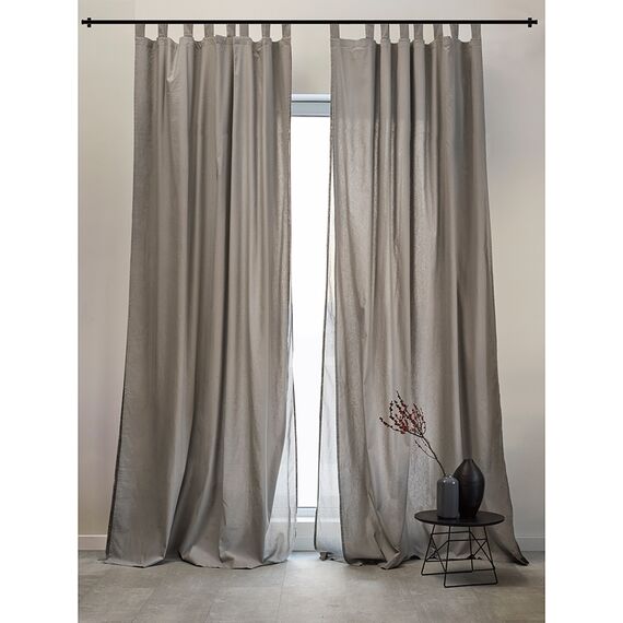 Штора из хлопка двойная базовая серого цвета из коллекции Essential, 150х290 см, Tkano, изображение 2