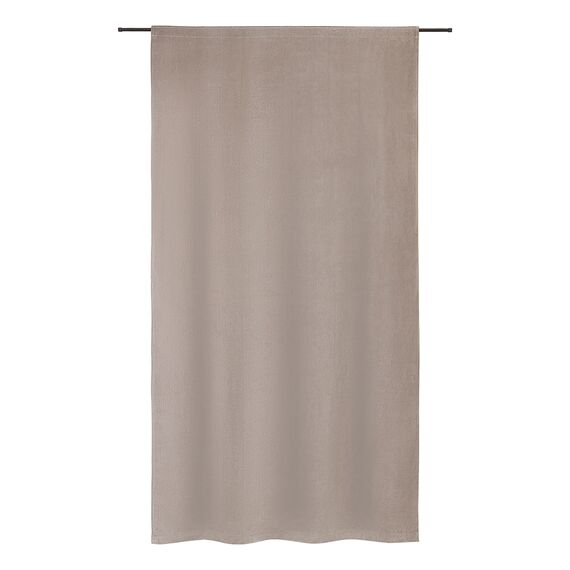 Штора из хлопкового бархата серого цвета из коллекции Essential, 150х290 см, Tkano