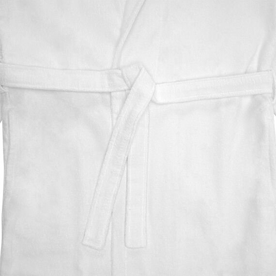 Халат махровый из чесаного хлопка белого цвета из коллекции Essential, размер L, Tkano, изображение 10