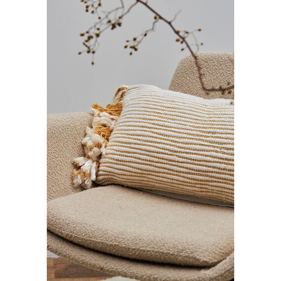 Чехол на подушку горчичного цвета Clouds из коллекции Ethnic, 35х60 см, Tkano, изображение 10