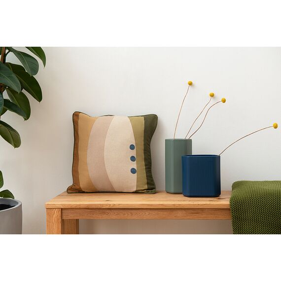 Чехол на подушку из хлопка с принтом Rice plantation из коллекции Terra, 45х45 см, изображение 4