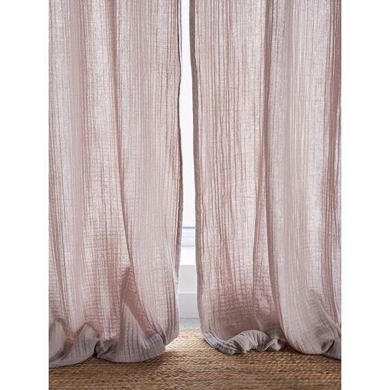 Штора из муслина бежево-серого цвета из коллекции Essential, 150х290 см, Tkano, изображение 6