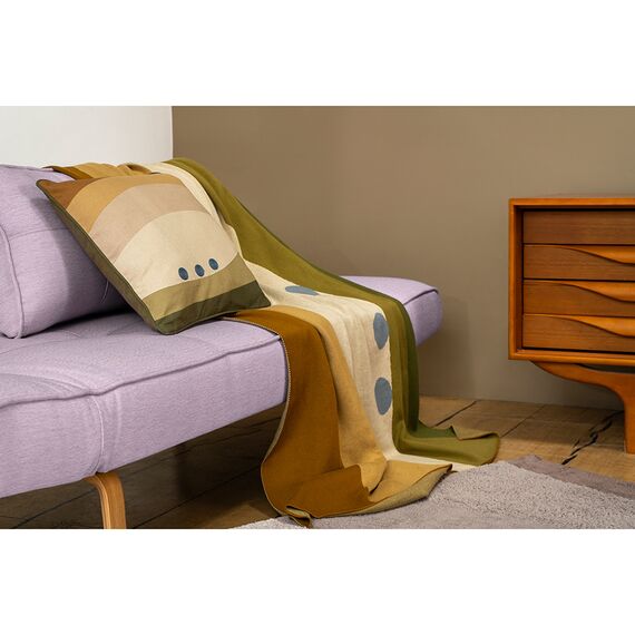 Чехол на подушку из хлопка с принтом Rice plantation из коллекции Terra, 45х45 см, изображение 3