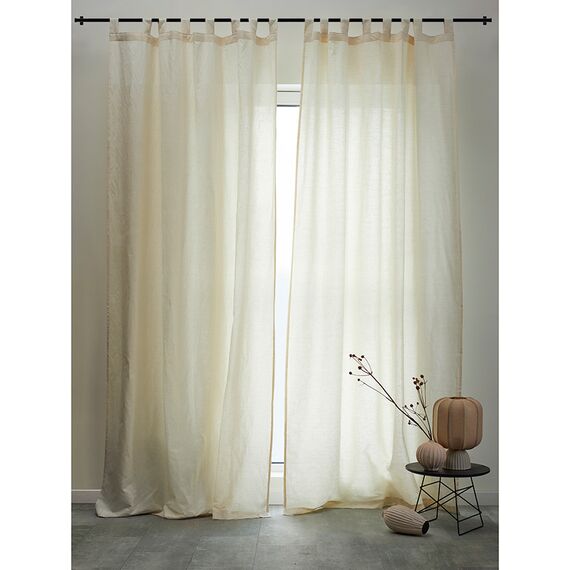 Штора из хлопка и льна кремового цвета из коллекции Essential, 150х290 см, Tkano, изображение 2