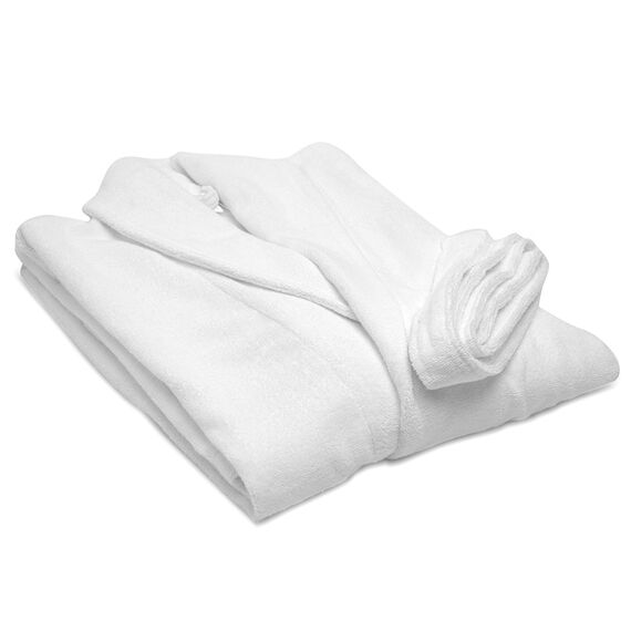 Халат махровый из чесаного хлопка белого цвета из коллекции Essential, размер M, Tkano, изображение 11