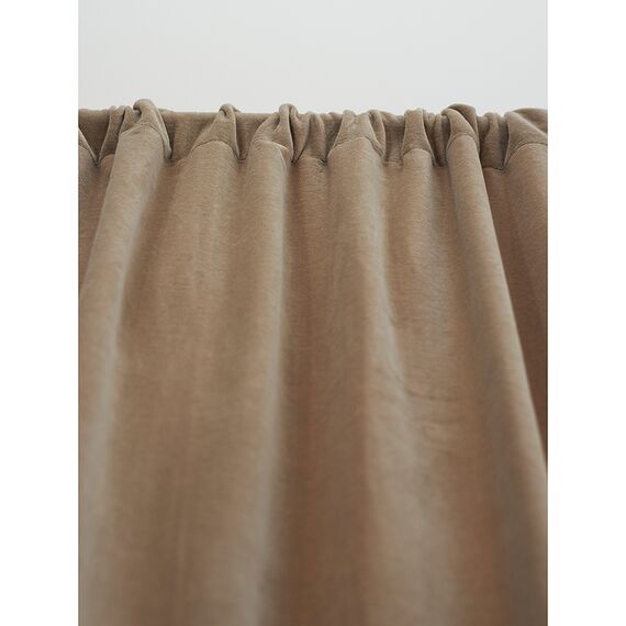 Штора из хлопкового бархата бежевого цвета из коллекции Essential, 150х290 см, Tkano, изображение 3