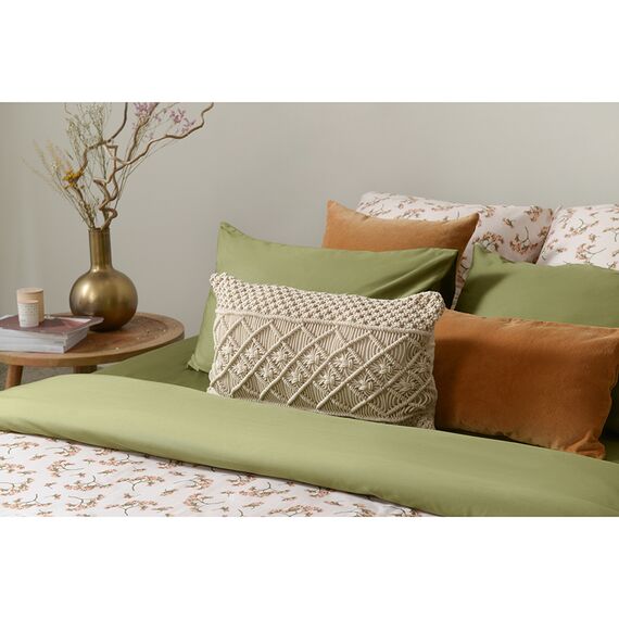 Чехол на подушку макраме светло-бежевого цвета из коллекции Ethnic, 35х60 см, изображение 4