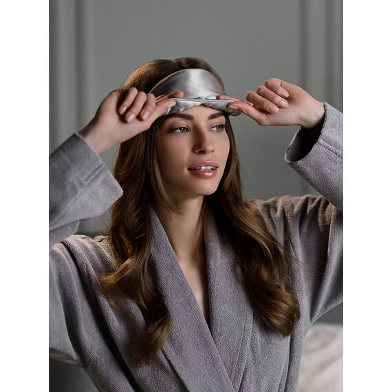 Халат махровый из чесаного хлопка серого цвета из коллекции Essential, размер M, Tkano, изображение 3