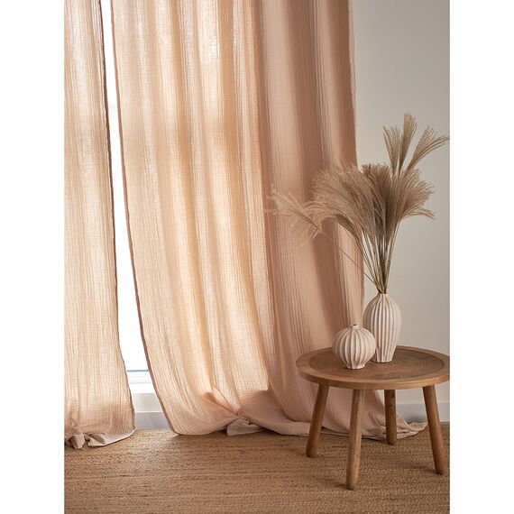 Штора из муслина бежевого цвета из коллекции Essential, 150х290 см, Tkano, изображение 5