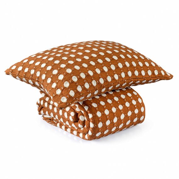 Чехол на подушку из хлопка Polka dots карамельного цвета из коллекции Essential, 40x60 см, Tkano, изображение 9