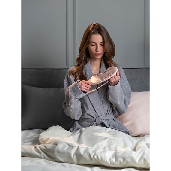 Халат махровый из чесаного хлопка серого цвета из коллекции Essential, размер L, Tkano, изображение 3