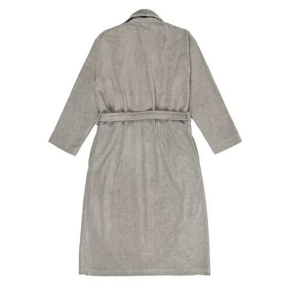 Халат махровый из чесаного хлопка серого цвета из коллекции Essential, размер XL, Tkano, изображение 8