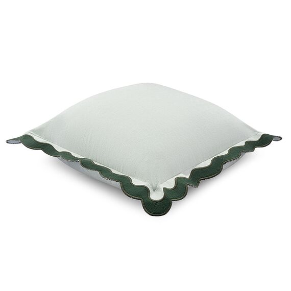 Чехол на подушку с контрастным кантом зеленого цвета из коллекции Trendy Ruffles, 40х40 см, Tkano, изображение 3