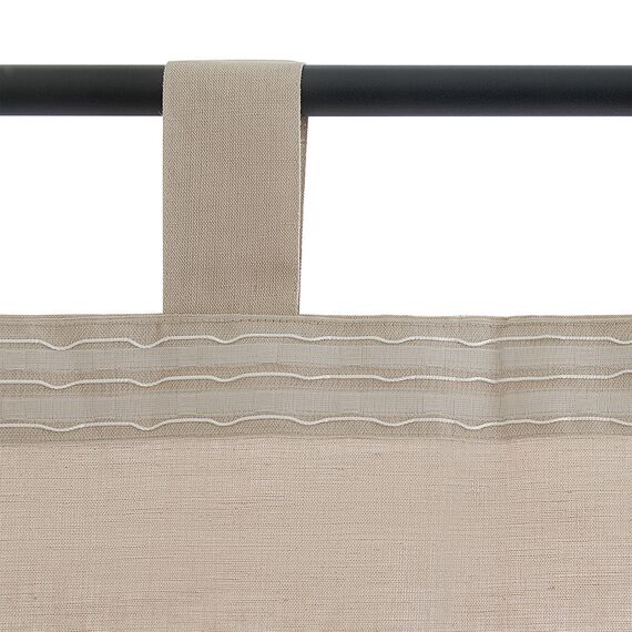 Штора из хлопка и льна бежево-серого цвета из коллекции Essential, 150х290 см, Tkano, изображение 8