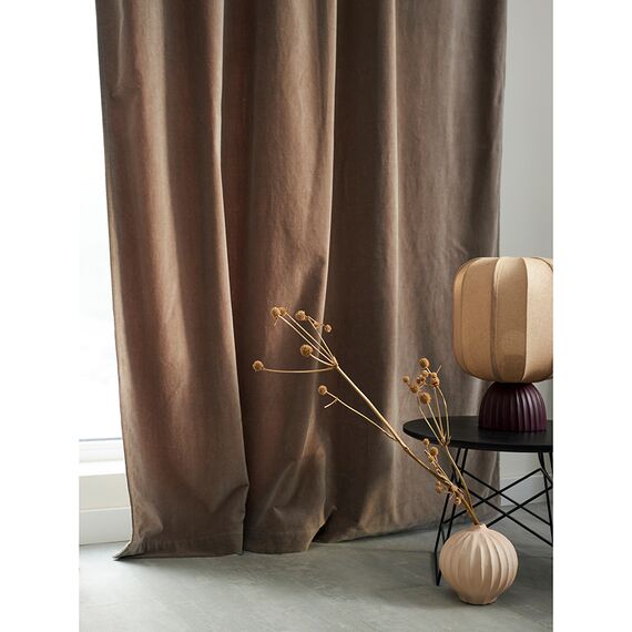 Штора из хлопкового бархата серого цвета из коллекции Essential, 150х290 см, Tkano, изображение 3