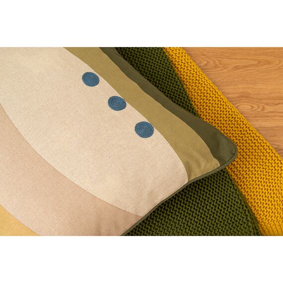 Чехол на подушку из хлопка с принтом Rice plantation из коллекции Terra, 45х45 см, изображение 6