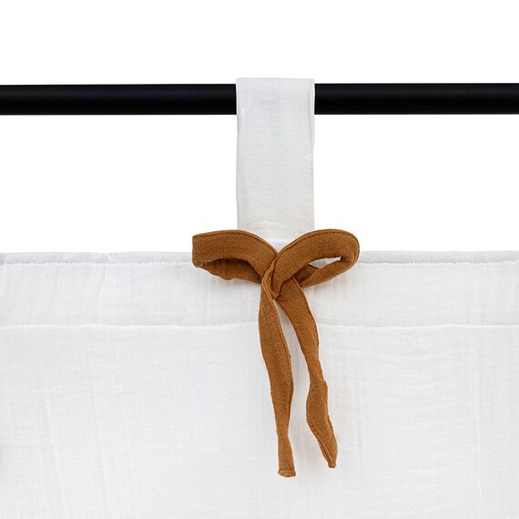 Штора из муслина с декором цвета карри из коллекции Essential, 150х290 см, Tkano, изображение 6