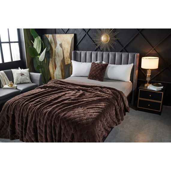 Покрывало Бернард, цвет шоколад, размер 220х240, Sofi de Marko, изображение 2