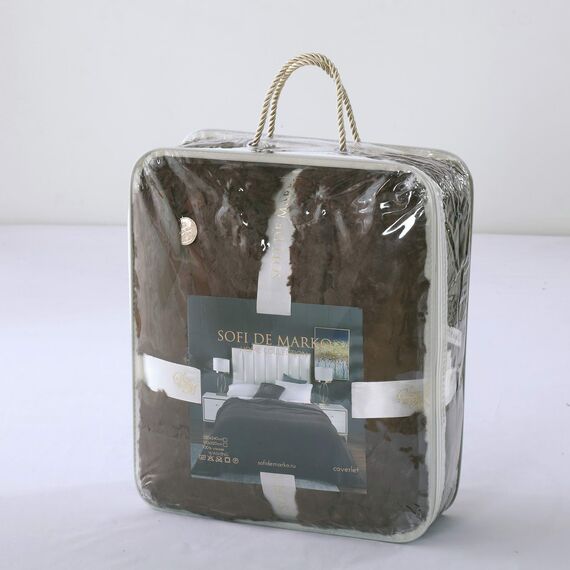 Покрывало Аврил, цвет шоколад, размер 220х240, Sofi de Marko, изображение 2