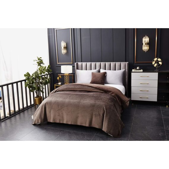 Покрывало Антуан, цвет кофе, размер 220х240, Sofi de Marko