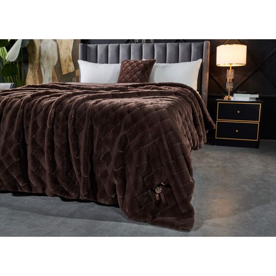 Покрывало Бернард, цвет шоколад, размер 220х240, Sofi de Marko, изображение 3