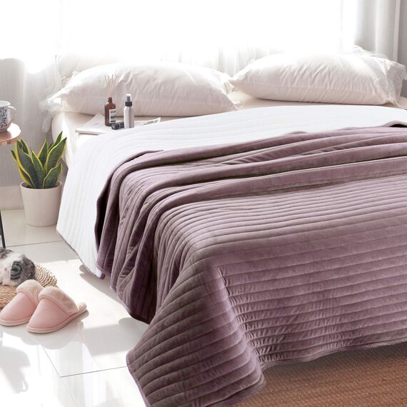 Покрывало Либерти, цвет пепельная роза, размер 220х240, Sofi de Marko