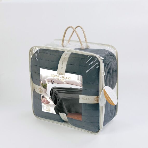 Покрывало Либерти, цвет темно-серый, размер 220х240, Sofi de Marko, изображение 3