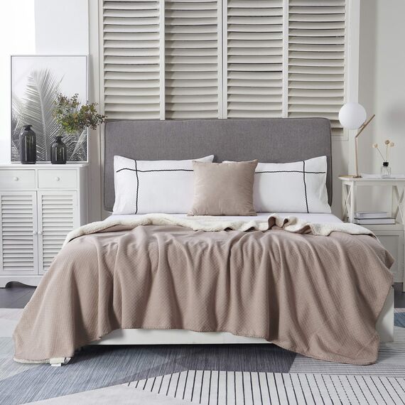 Покрывало Аманда, цвет бежевый, размер 160х220 Трикотаж, Sofi de Marko