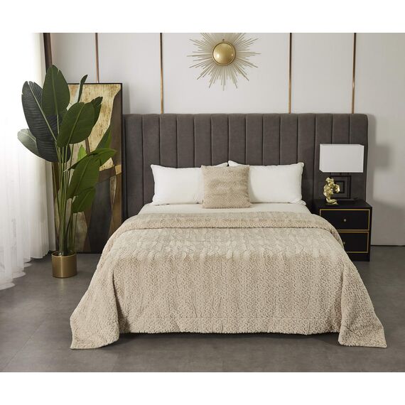 Покрывало Теодор, цвет бежевый, размер 160х220, Sofi de Marko