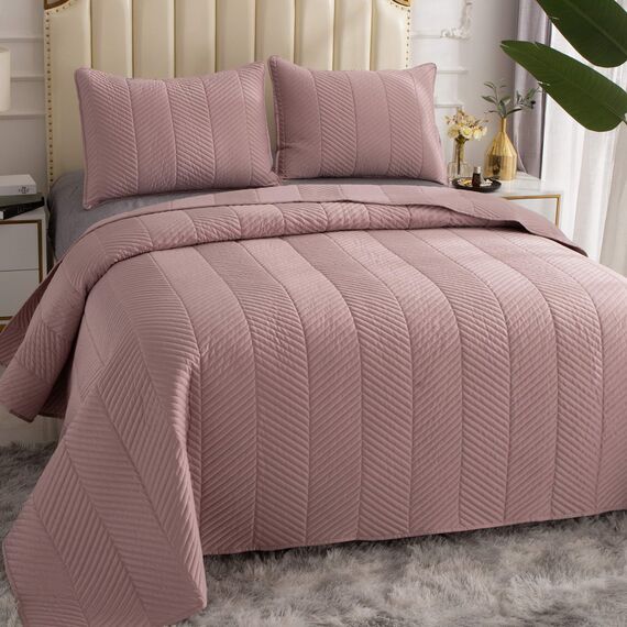 Покрывало Адонис, цвет пепельная роза, размер 230х250, Sofi de Marko, изображение 2