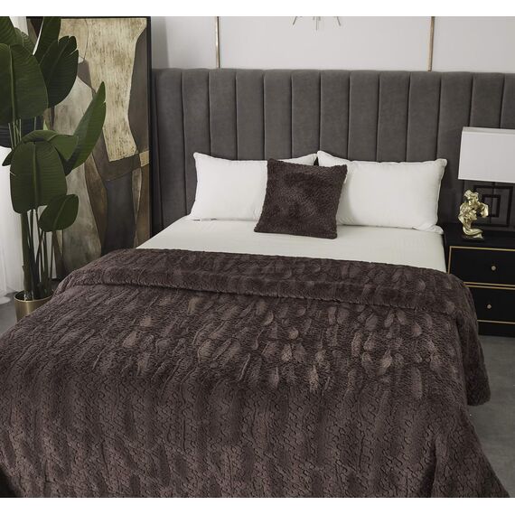 Покрывало Теодор, цвет шоколад, размер 160х220, Sofi de Marko, изображение 8