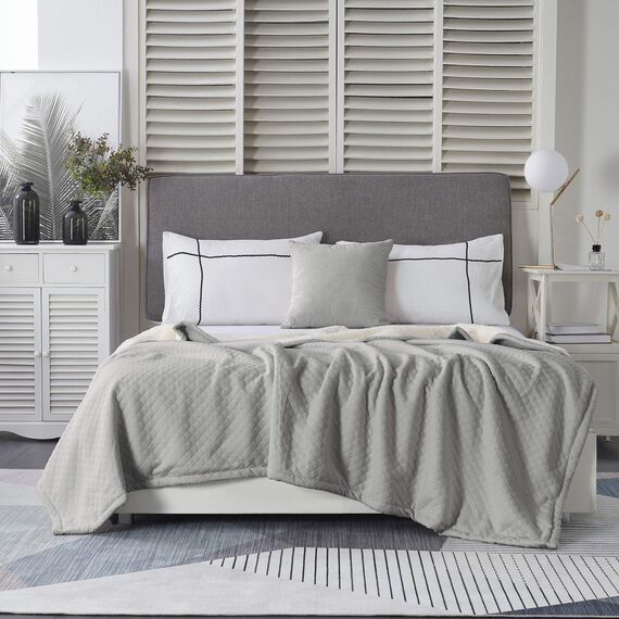 Покрывало Гранд, цвет серый, размер 220х240 Трикотаж, Sofi de Marko