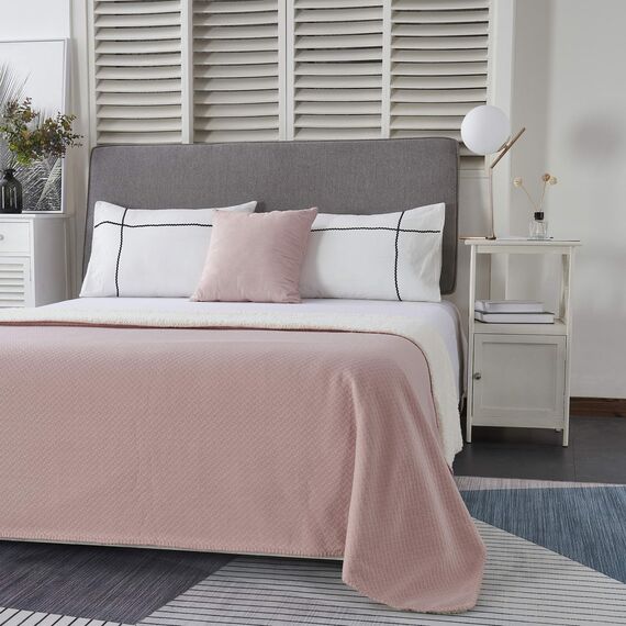 Покрывало Аманда, цвет пудра, размер 220х240 Трикотаж, Sofi de Marko, изображение 3