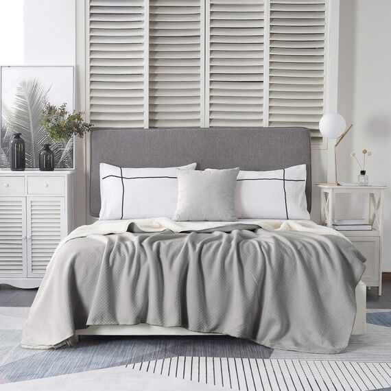 Покрывало Аманда, цвет серый, размер 160х220 Трикотаж, Sofi de Marko