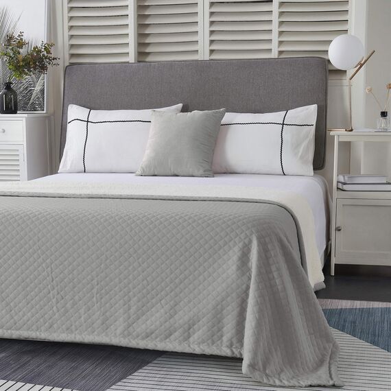 Покрывало Гранд, цвет серый, размер 220х240 Трикотаж, Sofi de Marko, изображение 2