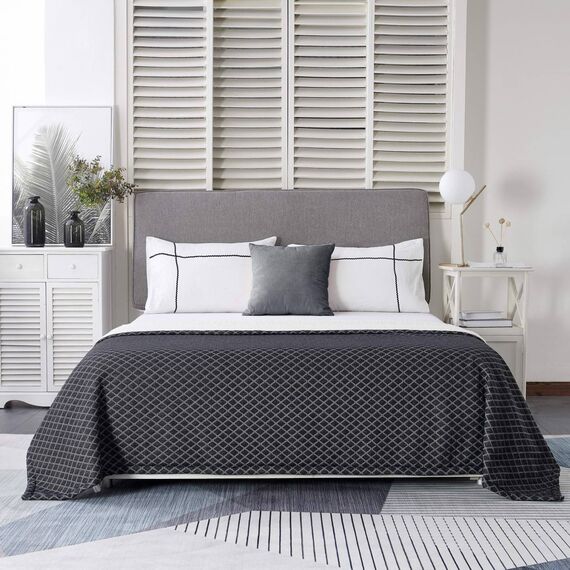 Покрывало Гранд, цвет темно-серый, размер 160х220 Трикотаж, Sofi de Marko, изображение 2