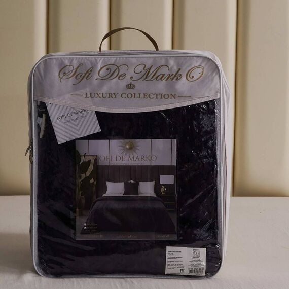 Покрывало Теодор, цвет антрацит, размер 210х230, Sofi de Marko, изображение 8