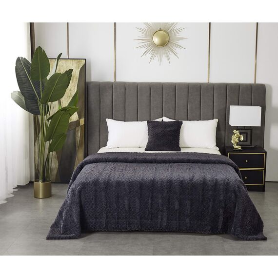 Покрывало Теодор, цвет антрацит, размер 160х220, Sofi de Marko