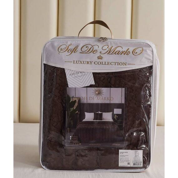 Покрывало Теодор, цвет шоколад, размер 160х220, Sofi de Marko, изображение 9