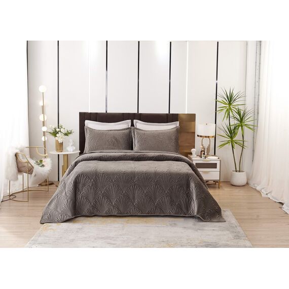 Покрывало Ариэль, цвет серый, размер 240x260, Sofi de Marko