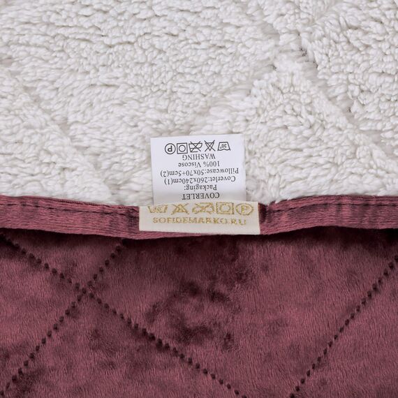 Покрывало Галаксия, цвет бордо, размер 240х260, Sofi de Marko, изображение 3