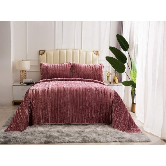 Покрывало Теона, цвет пепельная роза, размер 240х260, Sofi de Marko