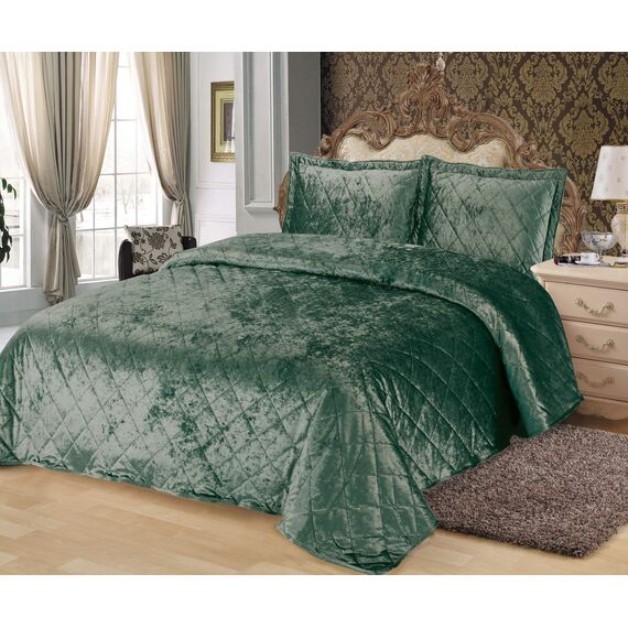 Покрывало Галаксия, цвет изумрудный, размер 240х260, Sofi de Marko