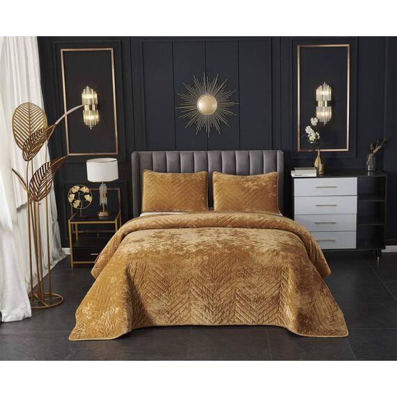 Покрывало Фернанд, цвет горчичный, размер 240х260, Sofi de Marko