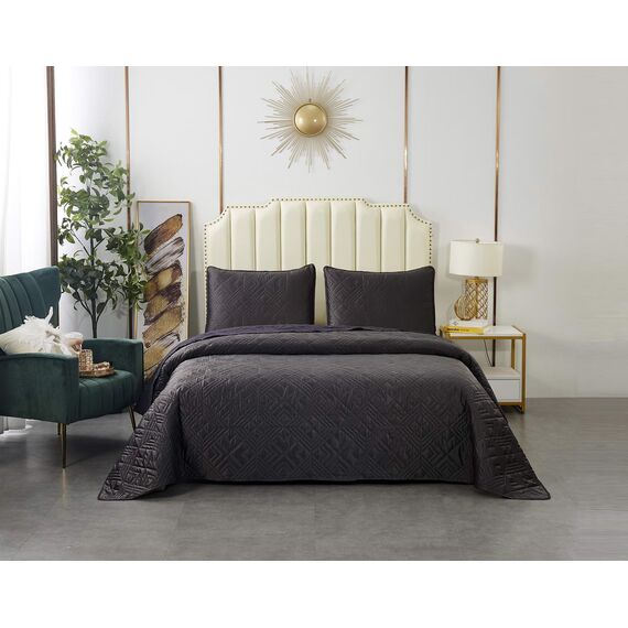 Покрывало Себастьян, цвет антрацит, размер 230х250, Sofi de Marko