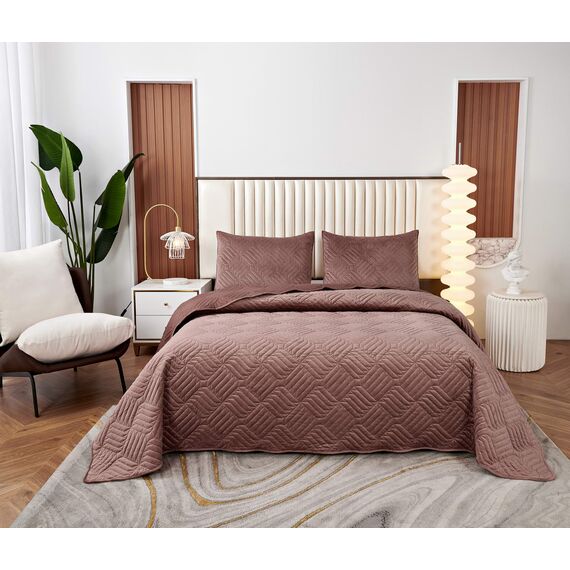 Покрывало Армандо, цвет чайная роза, размер 240х260, Sofi de Marko