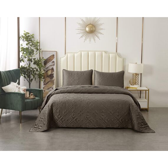 Покрывало Себастьян, цвет шоколад, размер 230х250, Sofi de Marko