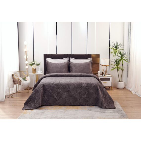 Покрывало Ариэль, цвет мокко, размер 240x260, Sofi de Marko