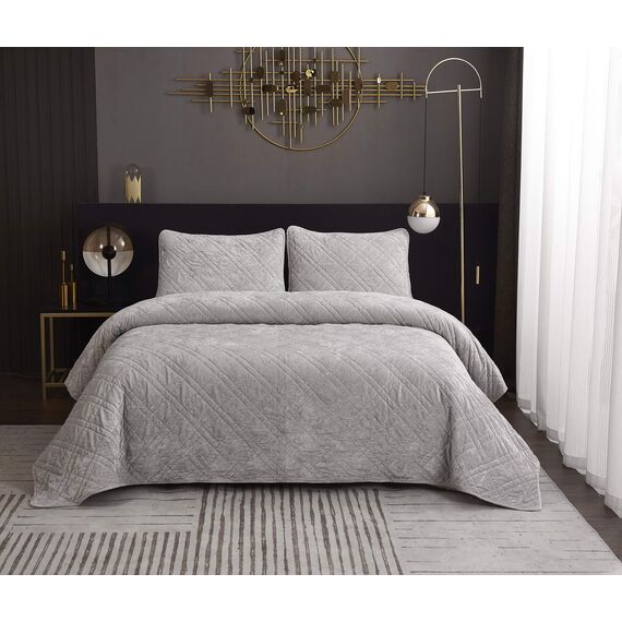 Покрывало Селена, цвет серебро, размер 160х220, Sofi de Marko